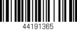 Código de barras (EAN, GTIN, SKU, ISBN): '44191365'