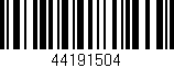 Código de barras (EAN, GTIN, SKU, ISBN): '44191504'