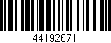 Código de barras (EAN, GTIN, SKU, ISBN): '44192671'