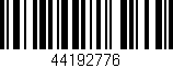 Código de barras (EAN, GTIN, SKU, ISBN): '44192776'