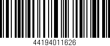 Código de barras (EAN, GTIN, SKU, ISBN): '44194011626'