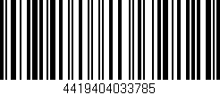Código de barras (EAN, GTIN, SKU, ISBN): '4419404033785'