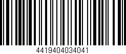 Código de barras (EAN, GTIN, SKU, ISBN): '4419404034041'