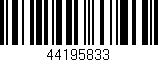 Código de barras (EAN, GTIN, SKU, ISBN): '44195833'