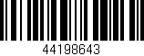 Código de barras (EAN, GTIN, SKU, ISBN): '44198643'