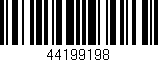 Código de barras (EAN, GTIN, SKU, ISBN): '44199198'