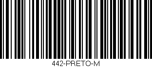 Código de barras (EAN, GTIN, SKU, ISBN): '442-PRETO-M'