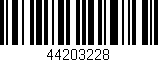 Código de barras (EAN, GTIN, SKU, ISBN): '44203228'
