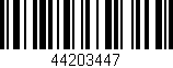 Código de barras (EAN, GTIN, SKU, ISBN): '44203447'