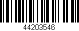 Código de barras (EAN, GTIN, SKU, ISBN): '44203546'