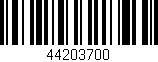 Código de barras (EAN, GTIN, SKU, ISBN): '44203700'