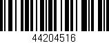 Código de barras (EAN, GTIN, SKU, ISBN): '44204516'