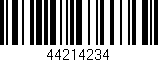 Código de barras (EAN, GTIN, SKU, ISBN): '44214234'
