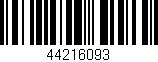 Código de barras (EAN, GTIN, SKU, ISBN): '44216093'