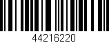 Código de barras (EAN, GTIN, SKU, ISBN): '44216220'