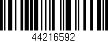 Código de barras (EAN, GTIN, SKU, ISBN): '44216592'