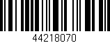 Código de barras (EAN, GTIN, SKU, ISBN): '44218070'