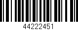 Código de barras (EAN, GTIN, SKU, ISBN): '44222451'