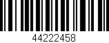 Código de barras (EAN, GTIN, SKU, ISBN): '44222458'