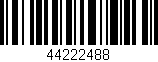Código de barras (EAN, GTIN, SKU, ISBN): '44222488'
