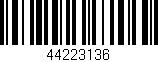 Código de barras (EAN, GTIN, SKU, ISBN): '44223136'