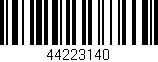 Código de barras (EAN, GTIN, SKU, ISBN): '44223140'