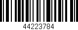 Código de barras (EAN, GTIN, SKU, ISBN): '44223784'