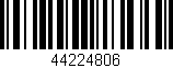 Código de barras (EAN, GTIN, SKU, ISBN): '44224806'