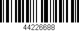 Código de barras (EAN, GTIN, SKU, ISBN): '44226688'