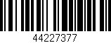 Código de barras (EAN, GTIN, SKU, ISBN): '44227377'