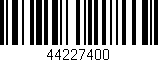 Código de barras (EAN, GTIN, SKU, ISBN): '44227400'