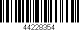 Código de barras (EAN, GTIN, SKU, ISBN): '44228354'