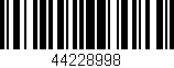 Código de barras (EAN, GTIN, SKU, ISBN): '44228998'