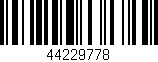 Código de barras (EAN, GTIN, SKU, ISBN): '44229778'