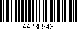 Código de barras (EAN, GTIN, SKU, ISBN): '44230943'