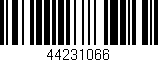Código de barras (EAN, GTIN, SKU, ISBN): '44231066'