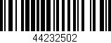 Código de barras (EAN, GTIN, SKU, ISBN): '44232502'