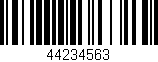 Código de barras (EAN, GTIN, SKU, ISBN): '44234563'