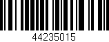 Código de barras (EAN, GTIN, SKU, ISBN): '44235015'