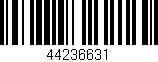 Código de barras (EAN, GTIN, SKU, ISBN): '44236631'