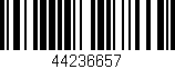 Código de barras (EAN, GTIN, SKU, ISBN): '44236657'