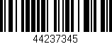 Código de barras (EAN, GTIN, SKU, ISBN): '44237345'