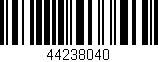 Código de barras (EAN, GTIN, SKU, ISBN): '44238040'
