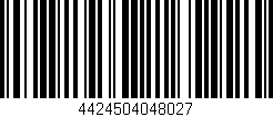Código de barras (EAN, GTIN, SKU, ISBN): '4424504048027'