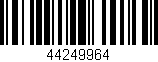 Código de barras (EAN, GTIN, SKU, ISBN): '44249964'
