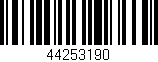 Código de barras (EAN, GTIN, SKU, ISBN): '44253190'