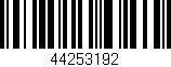 Código de barras (EAN, GTIN, SKU, ISBN): '44253192'