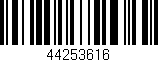 Código de barras (EAN, GTIN, SKU, ISBN): '44253616'