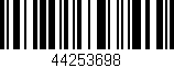 Código de barras (EAN, GTIN, SKU, ISBN): '44253698'