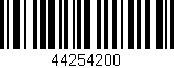 Código de barras (EAN, GTIN, SKU, ISBN): '44254200'